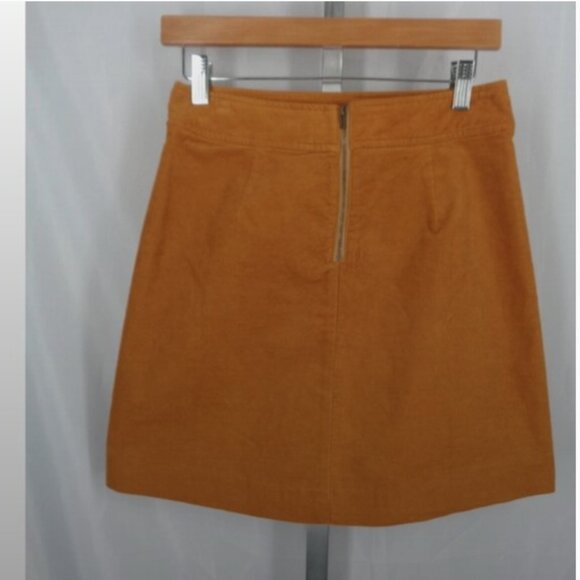 J Crew Factory Mini skirt in corduroy (Olive Green) - Picture 3 of 6